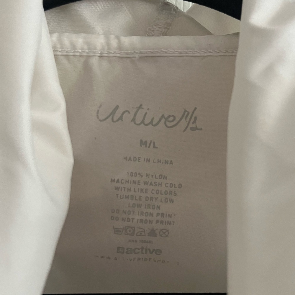 Active Ride Shop White Windbreaker Jacket Medium - Picture 3 of 4